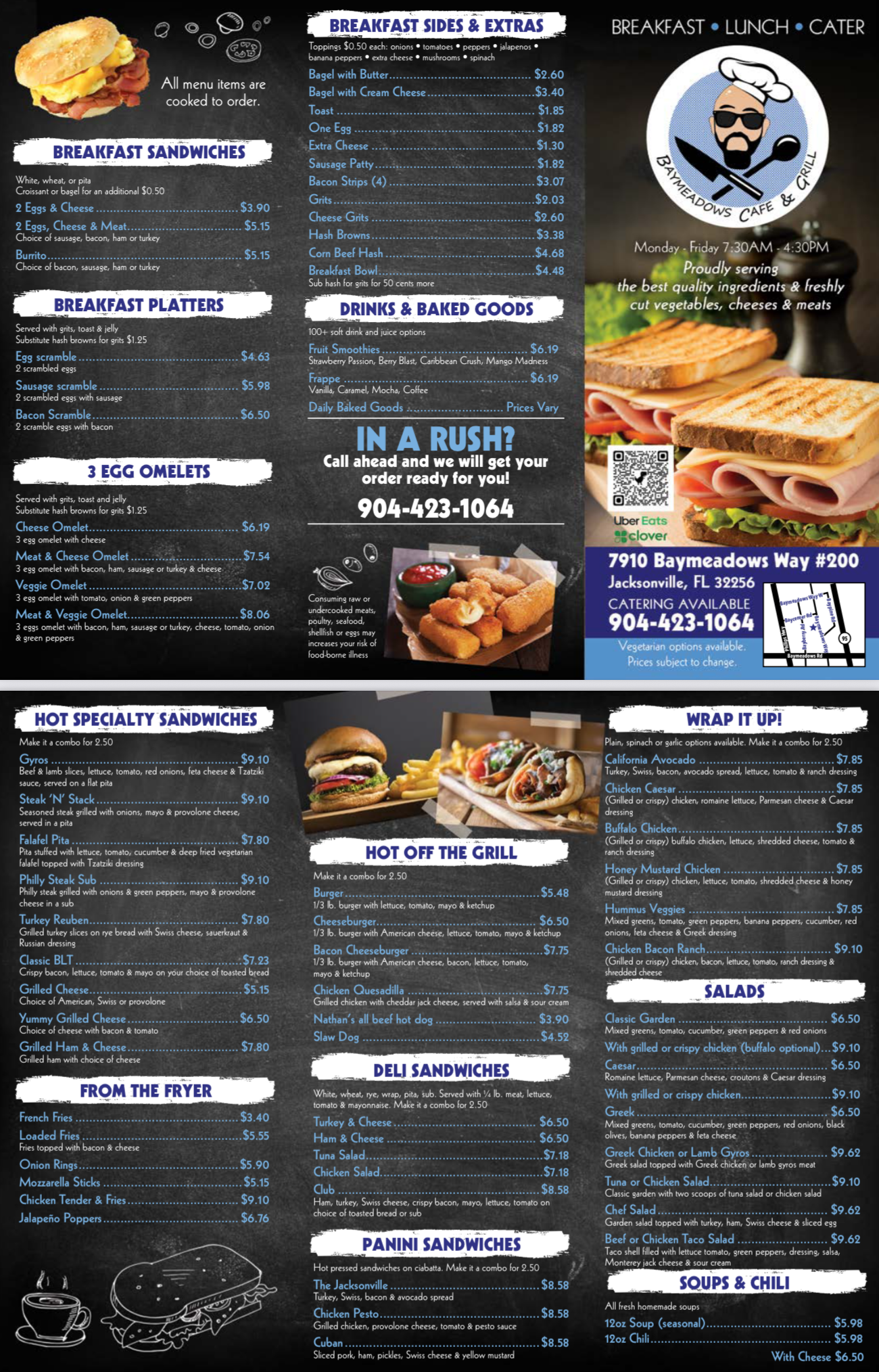 Baymeadows Cafe & Grill Menu 2025